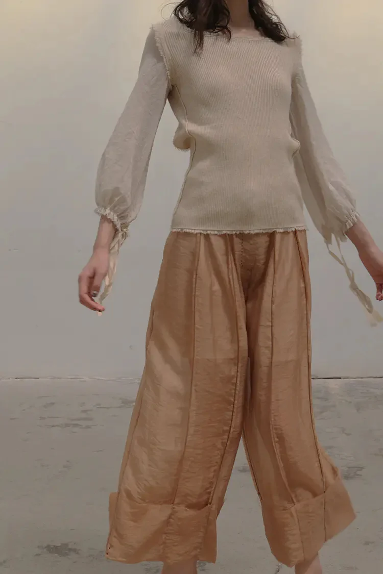 Peng Tai Angora rabbit fur top AW19093 - Image 2