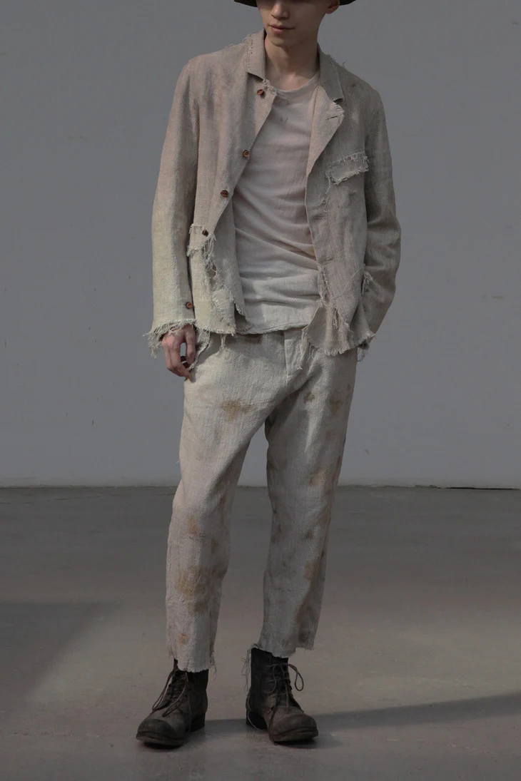 Pengtai HAND DYED HAND STITCHED METAL THREADS TROUSER S20307 - Image 3