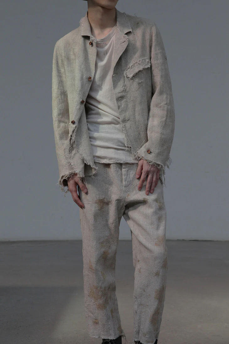 Pengtai HAND DYED HAND STITCHED METAL THREADS TROUSER S20307 - Image 4