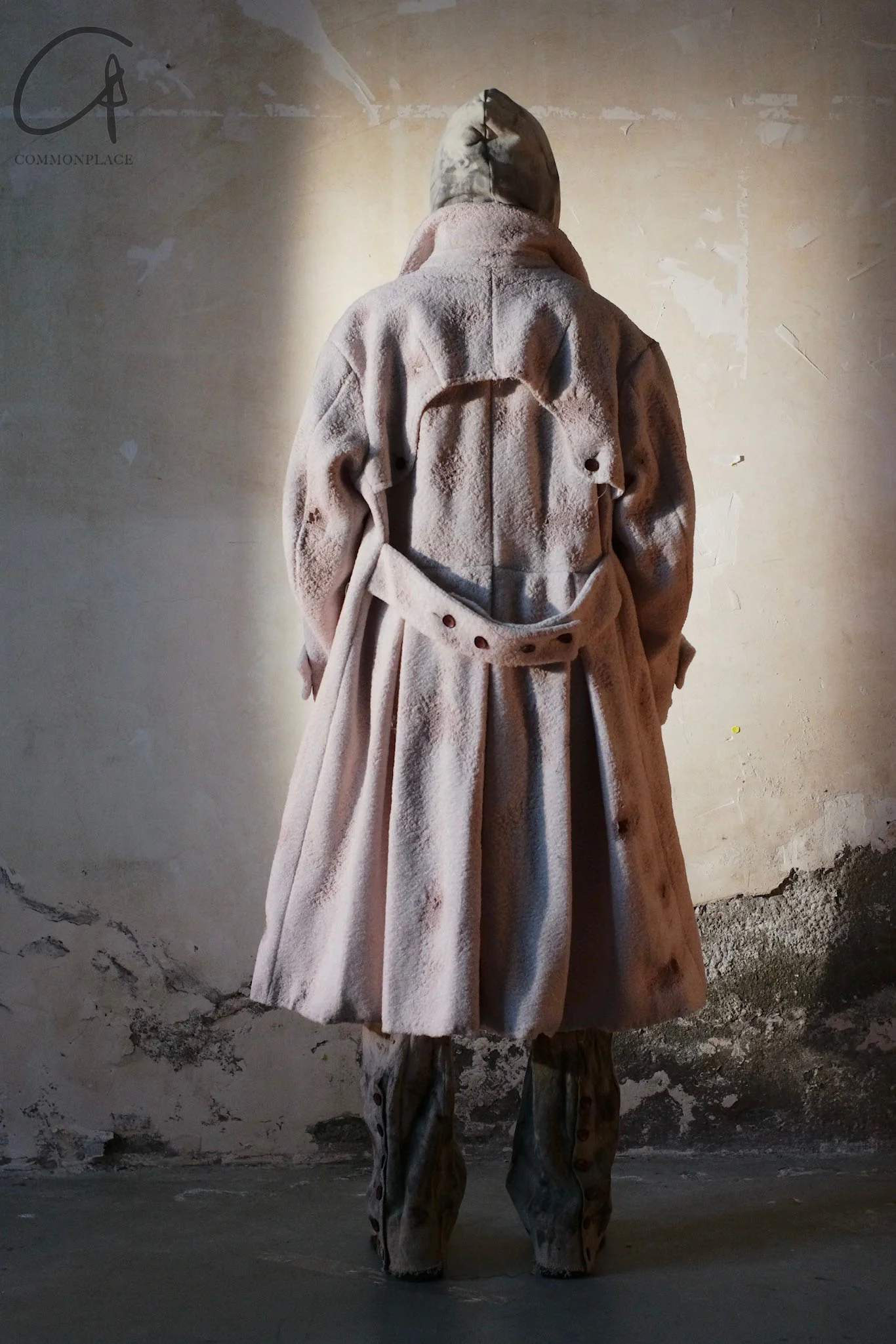 Pengtai body structure burn effect double breasted wool coat MW21027 - Image 20
