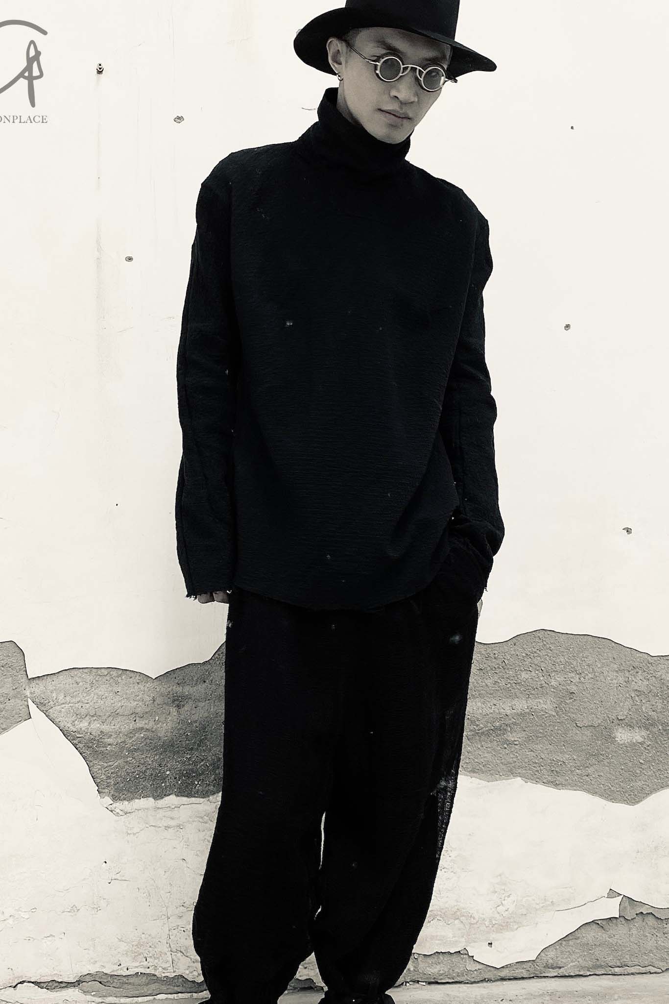 pengtai body structure cotton turtle neck top MW21011 black PPT19 - Image 28