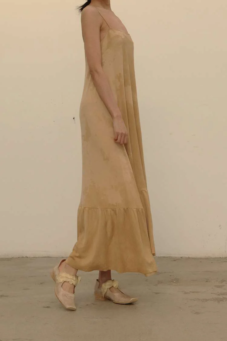 pengtai Flower dyed suspender dress series velvet PT-S21087-HRQZ Flower dyed light brown PPT2123 - Image 2