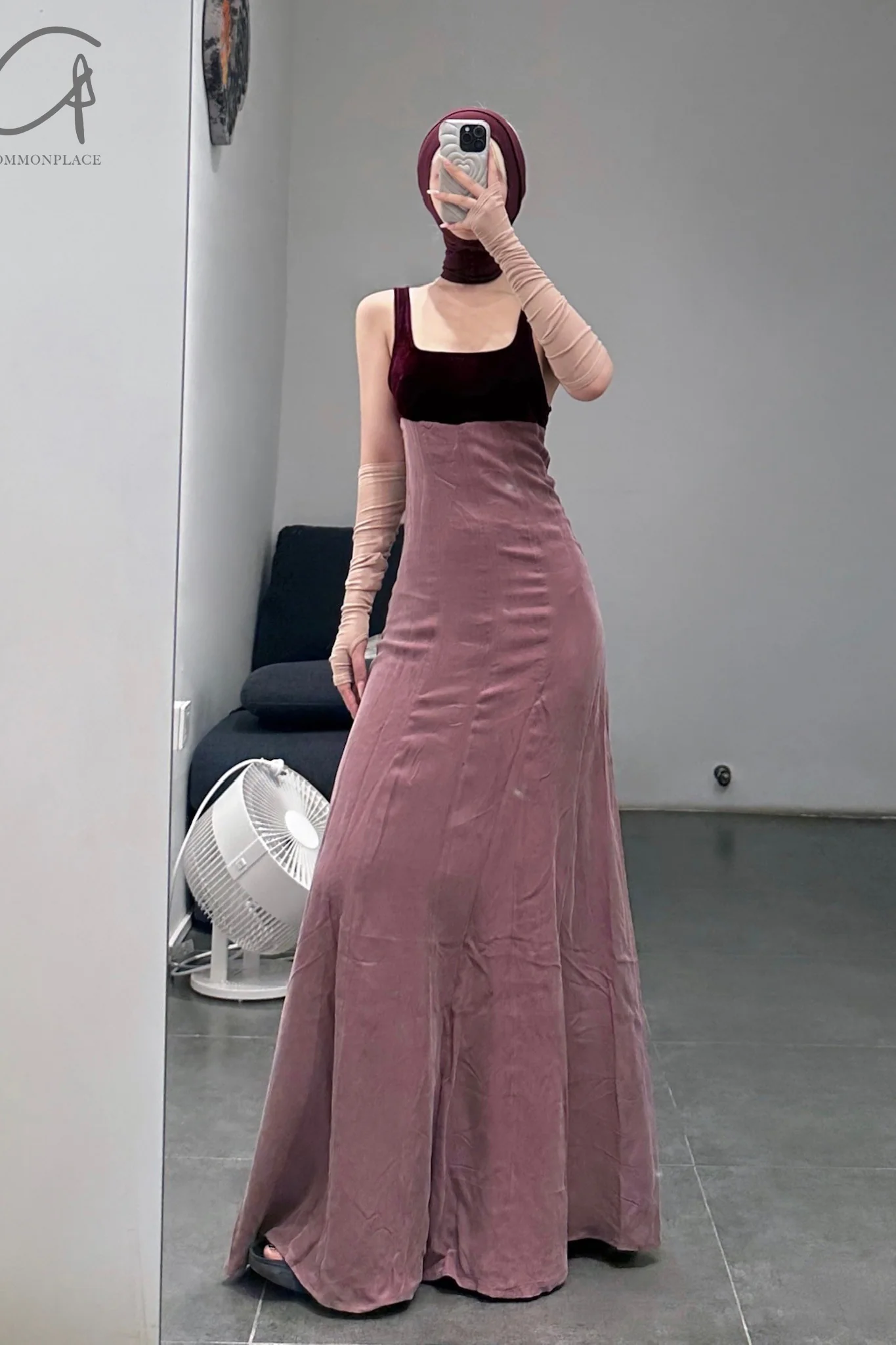 pengtai copper velvet dress PTS23C04-1 - Image 9