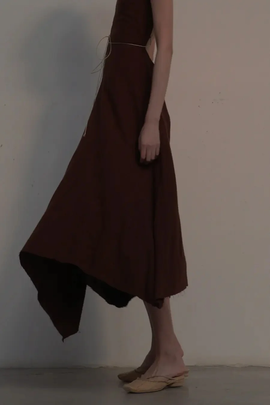 pengtai cotton and linen knitted pearl dress S19036 PPT866 - Image 3