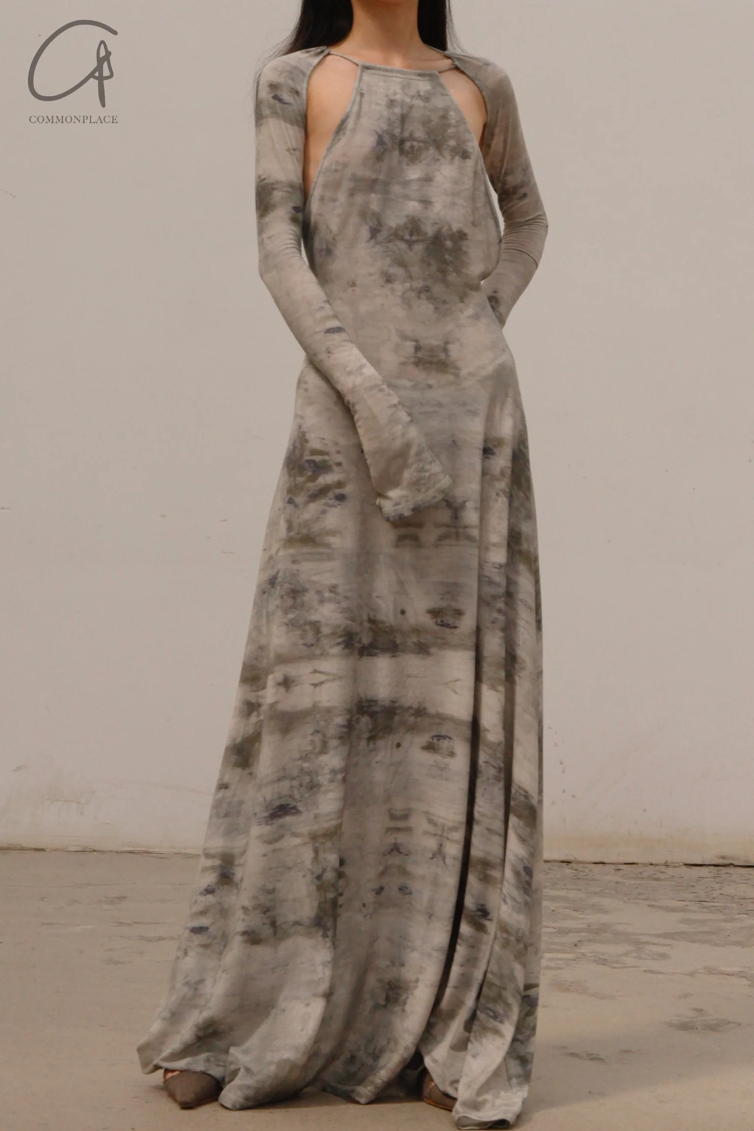 pengtai cotton knitted flower dyed evening dress PTW22C19-3 (PTW22C19)