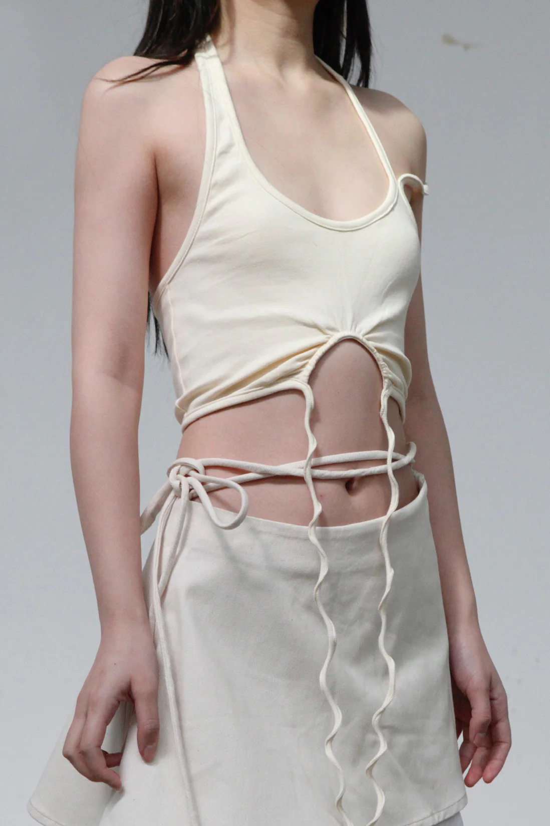 pengtai cotton round rope vest PTS23A02-1 vanilla ( PTS23A02)
