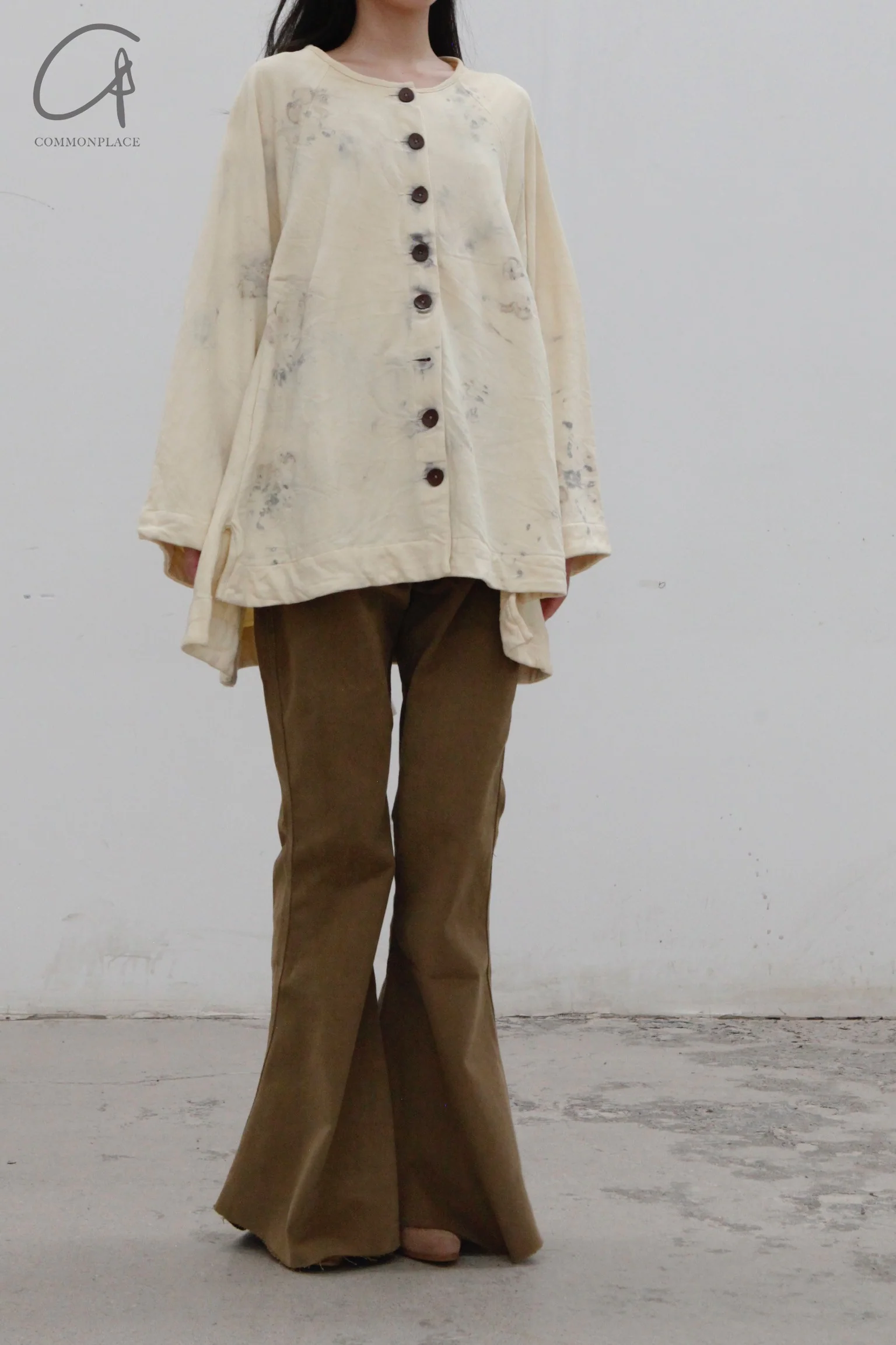 pengtai cotton twill flared pants PTW22D01-2 Brown (PTW22D01) - Image 8