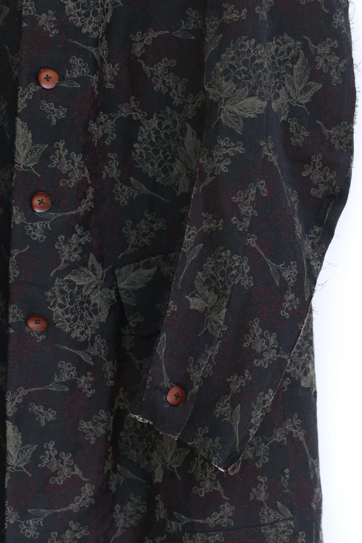 Peng Tai Body curve & knee shaped cotton jacquard working coat M017 - Image 13
