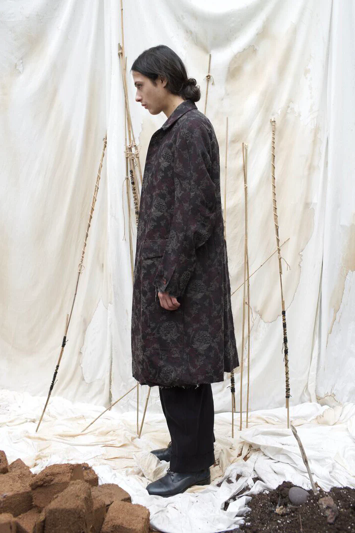 Peng Tai Body curve & knee shaped cotton jacquard working coat M017 - Image 20