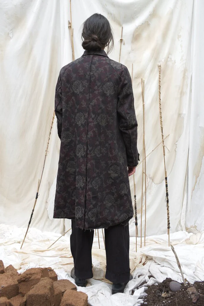 Peng Tai Body curve & knee shaped cotton jacquard working coat M017 - Image 21