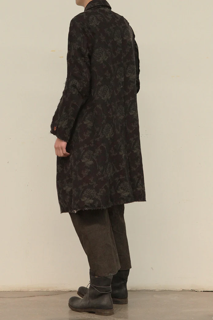Peng Tai Body curve & knee shaped cotton jacquard working coat M017 - Image 6