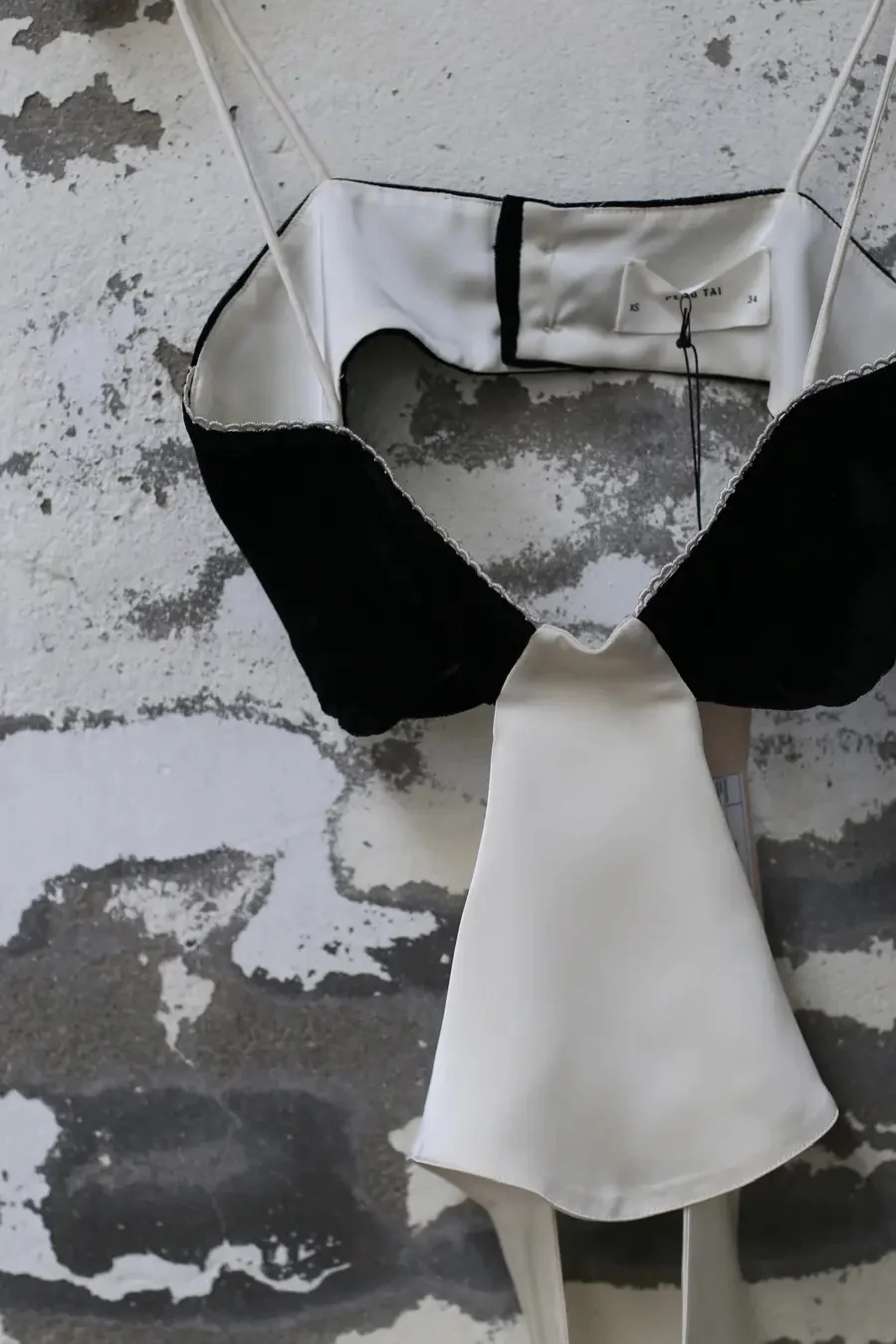 pengtai decorative hollow corset PTS24A01-2 black ink/bright white PTS24A01 - Image 7