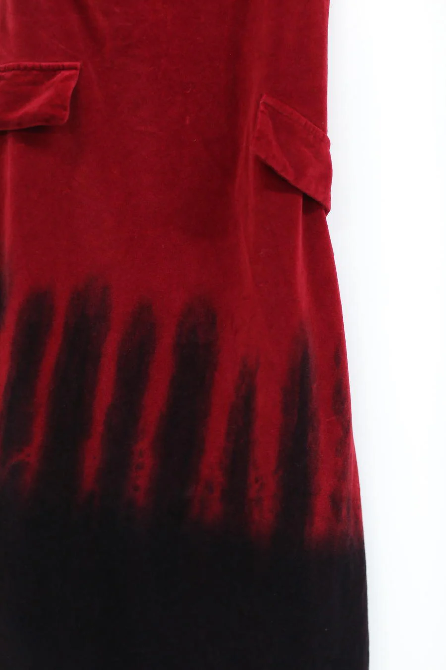 pengtai Dyed Corduroy Dress PTW22C04-2 Burgundy & Black (PTW22C04) - Image 8