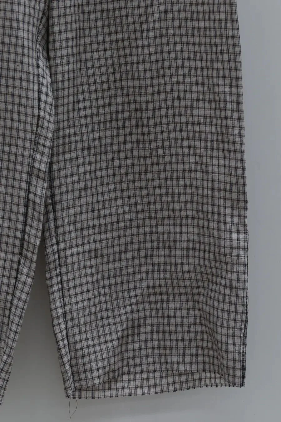 Peng Tai Linen medicine dyed  check trousers M21013 - Image 13