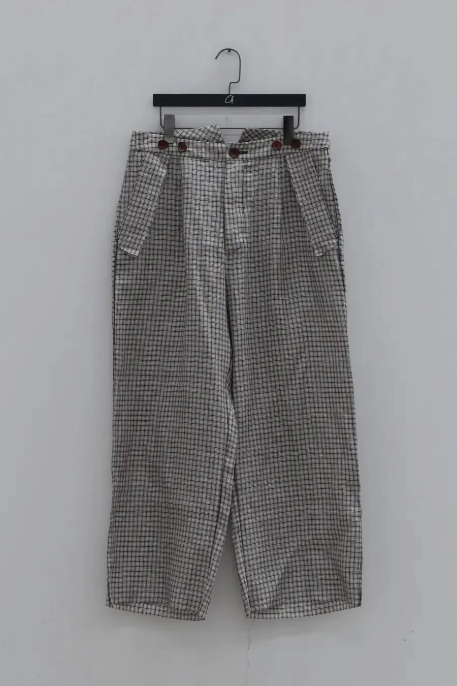 Peng Tai Linen medicine dyed  check trousers M21013 - Image 14