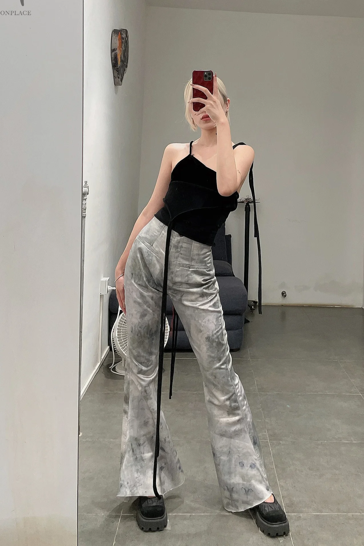 pengtai dyed satin flared pants PTW22D01-1 (PTW22D01) - Image 24