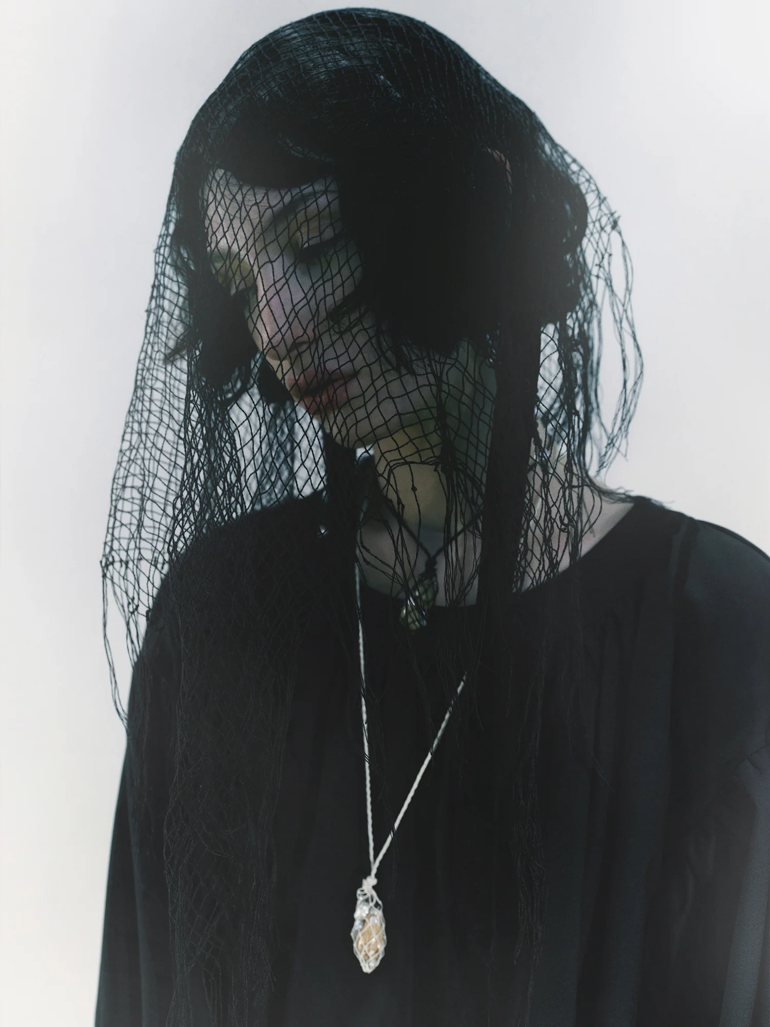 Pengtai Fall/Winter 2025 Mesh Necklace PT-P25F08-4-DUSTY ASH - Image 8