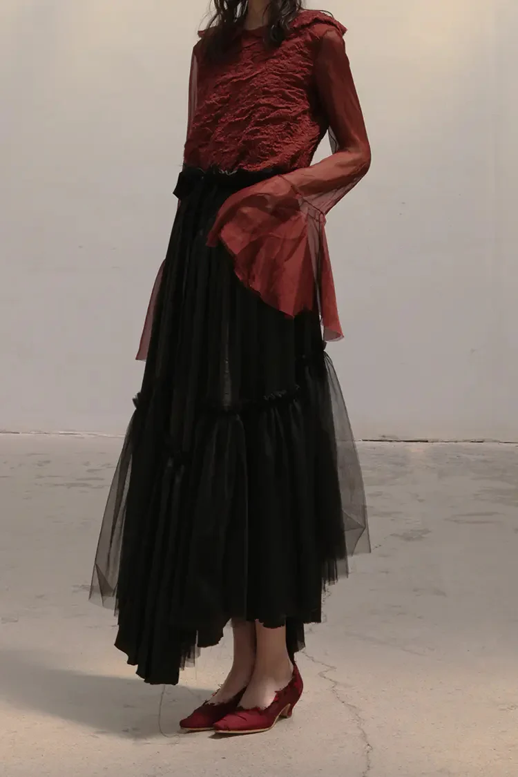 Peng Tai felt silk chiffon top AW19003 - Image 2