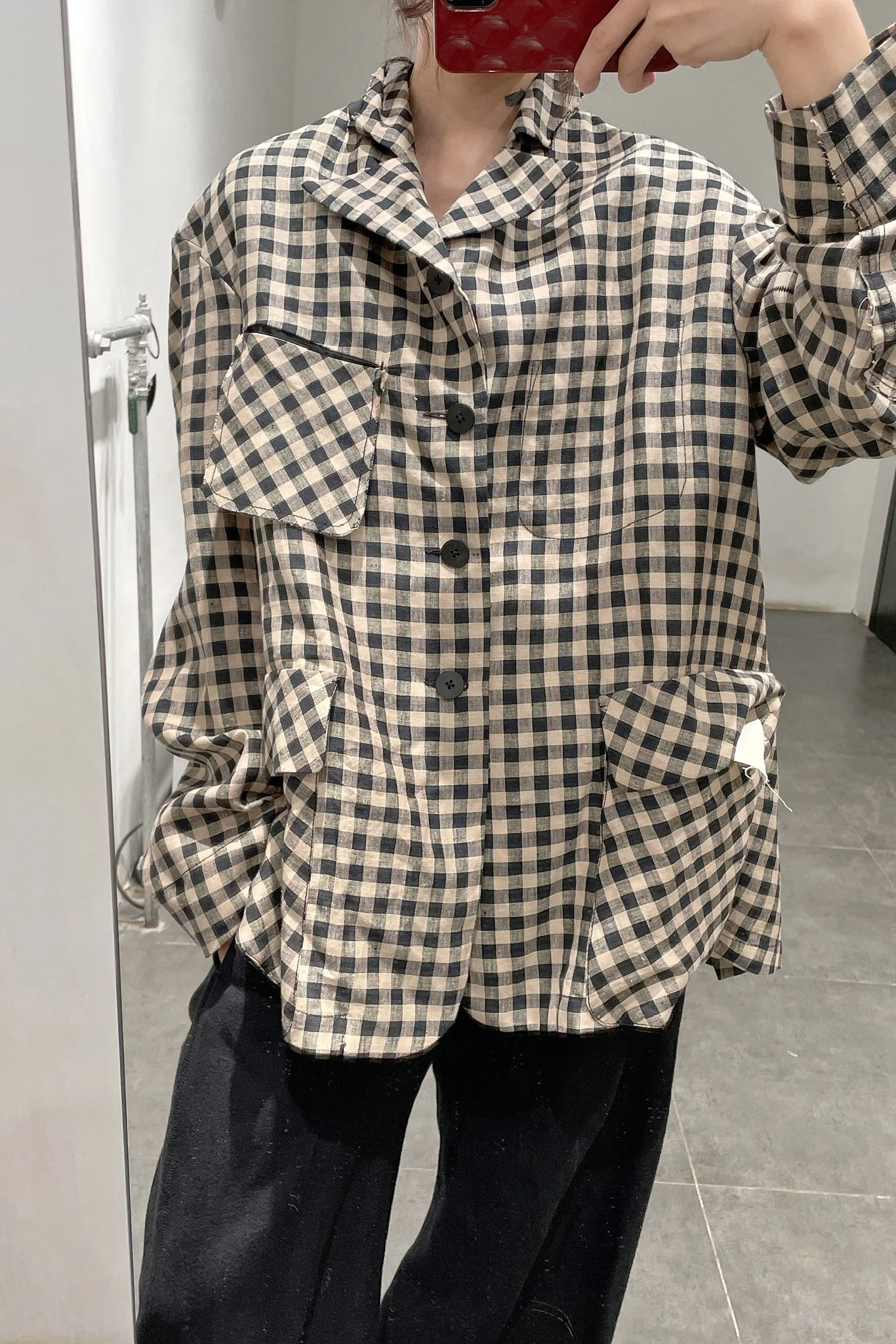 Peng Tai Linen check jacket M21019 - Image 31