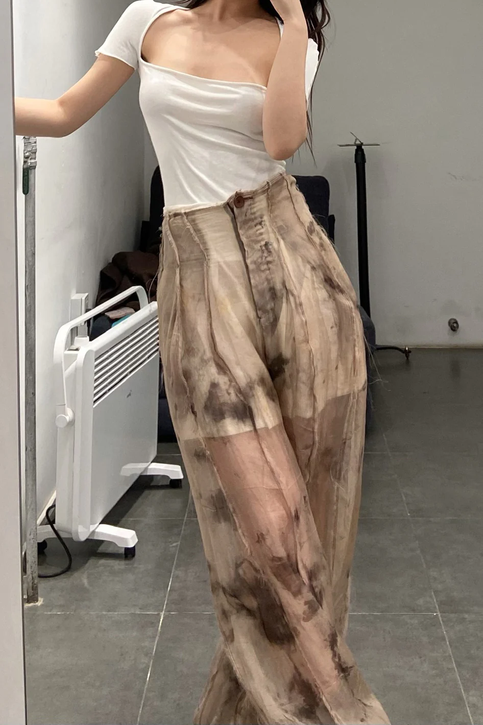 Peng Tai Classic High Waist Loose Casual Pants Series Collection PT-S20125-QHUA Light Color PPT111 - Image 5