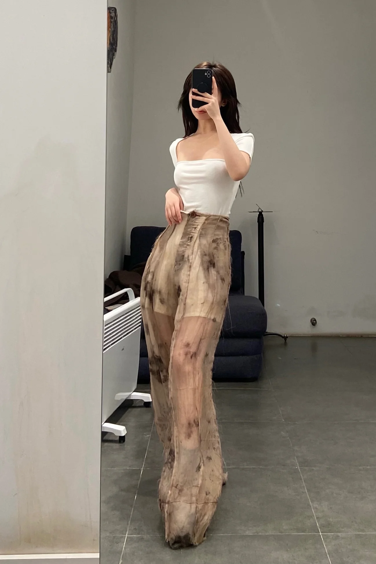 Peng Tai Classic High Waist Loose Casual Pants Series Collection PT-S20125-QHUA Light Color PPT111 - Image 6