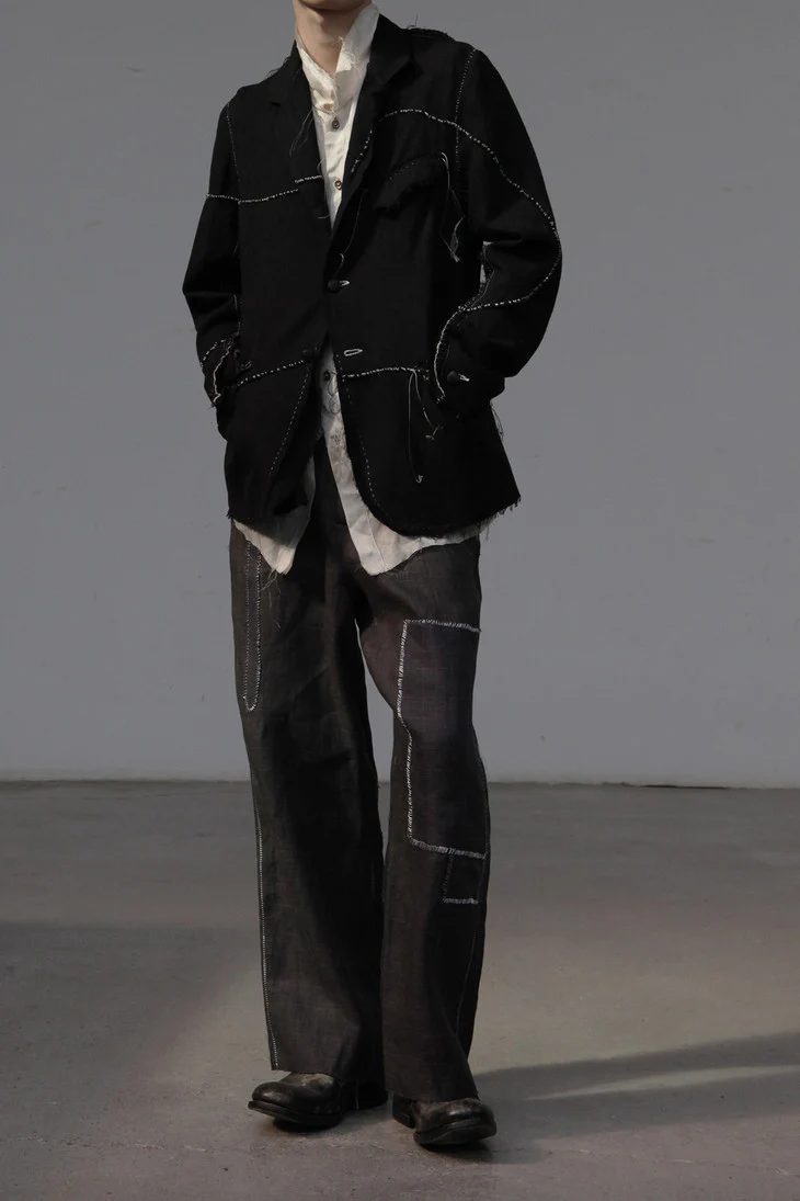 pengtai hand-stitched patch trousers S20305 - Image 7