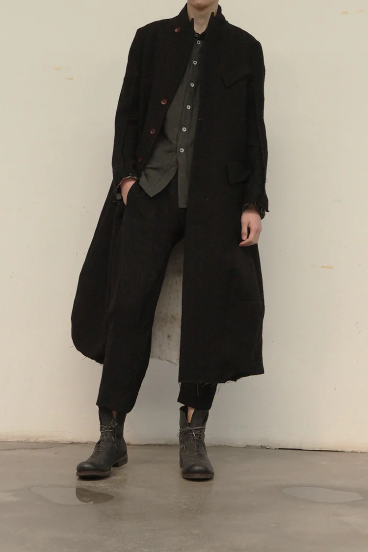 Peng Tai Body curve & knee shaped double side linen winter coat M016 - Image 3