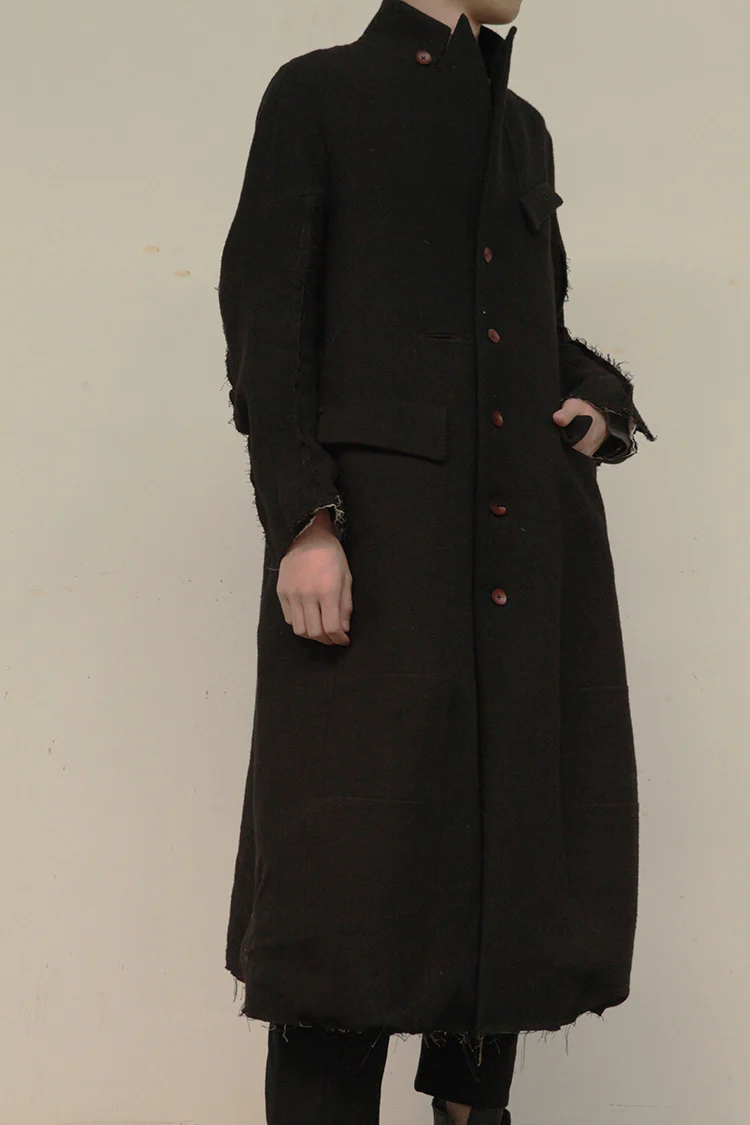 Peng Tai Body curve & knee shaped double side linen winter coat M016 - Image 4