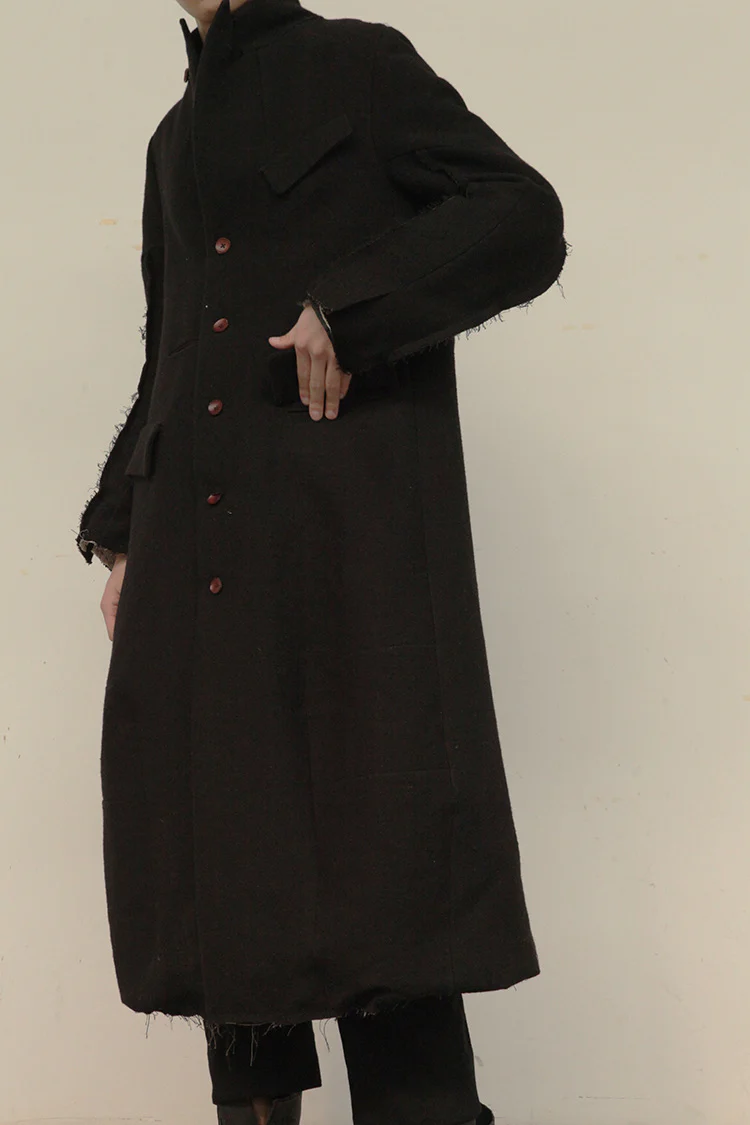 Peng Tai Body curve & knee shaped double side linen winter coat M016 - Image 5