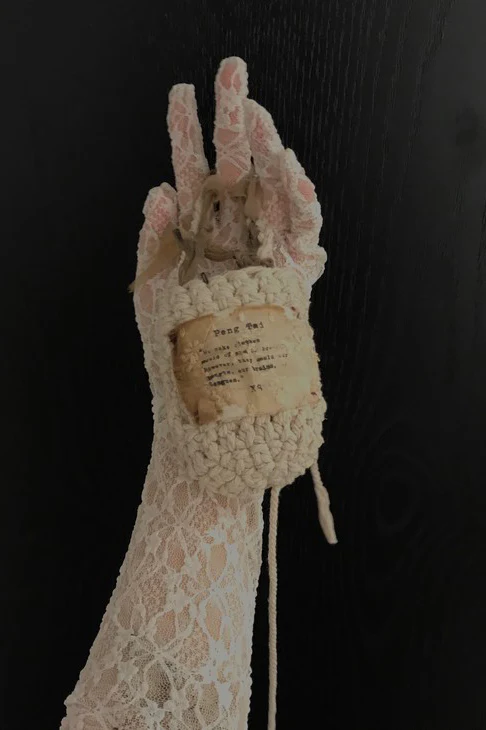 pengtai lace gloves white W20192 PPT030 - Image 3