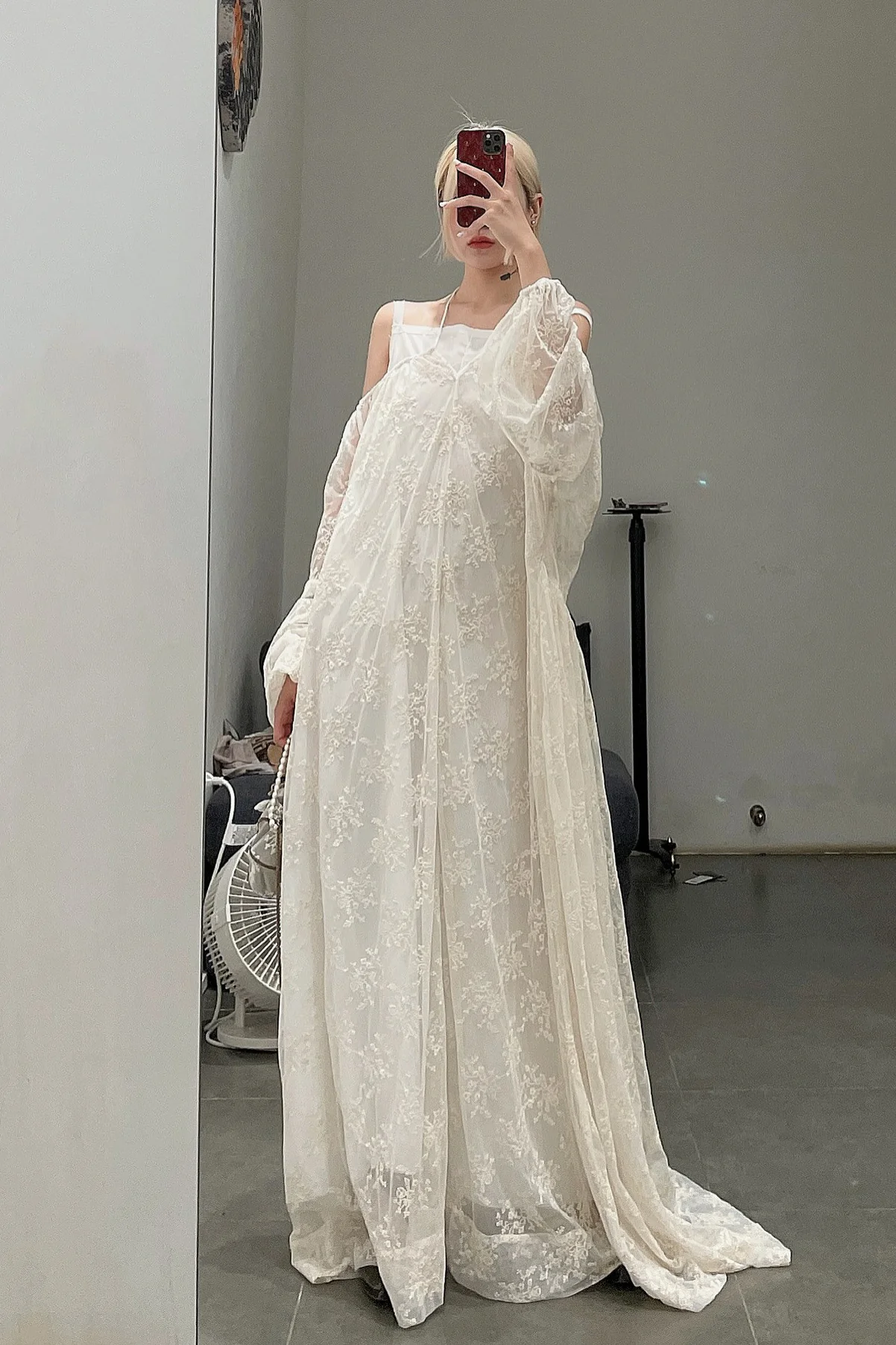pengtai lace ZAAD dress MRW22C01-2 almond color (MRW22C01) - Image 17