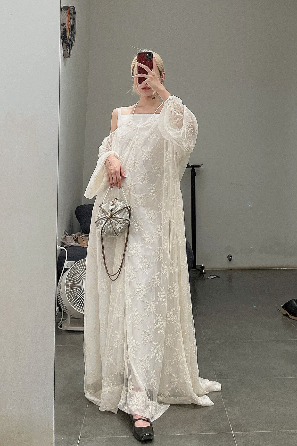 pengtai lace ZAAD dress MRW22C01-2 almond color (MRW22C01) - Image 18
