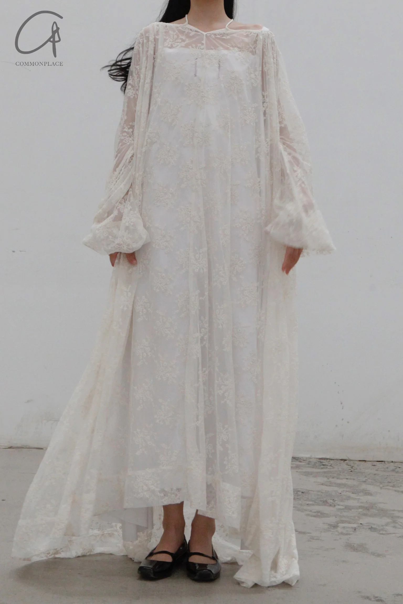 pengtai lace ZAAD dress MRW22C01-2 almond color (MRW22C01) - Image 3