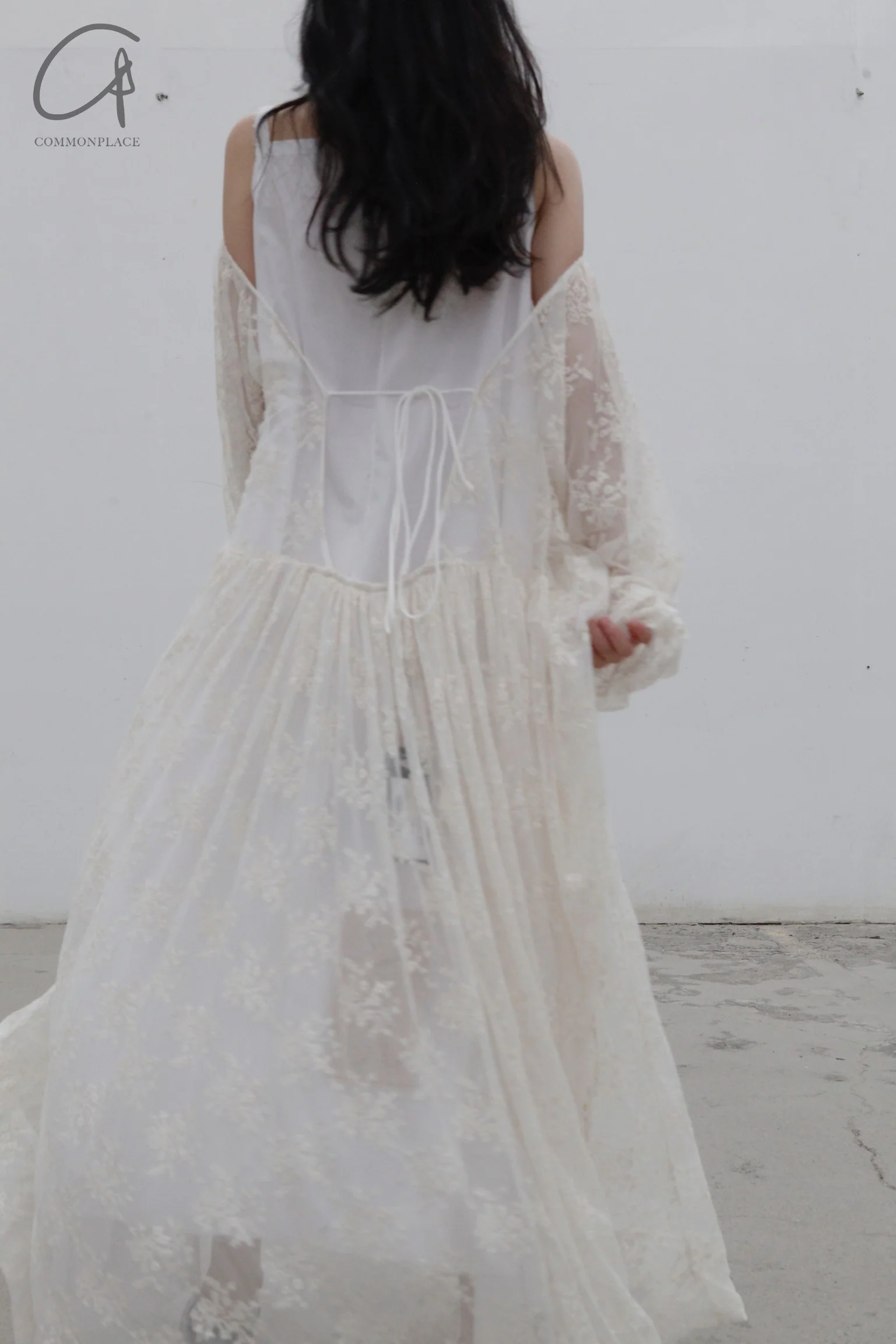 pengtai lace ZAAD dress MRW22C01-2 almond color (MRW22C01) - Image 6