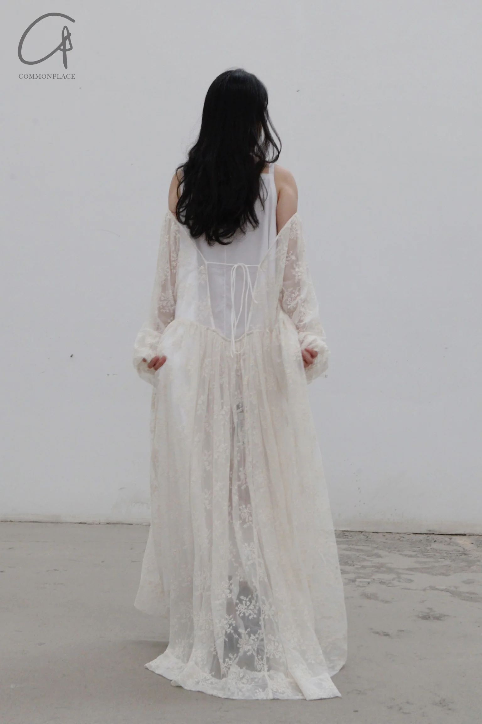 pengtai lace ZAAD dress MRW22C01-2 almond color (MRW22C01) - Image 7