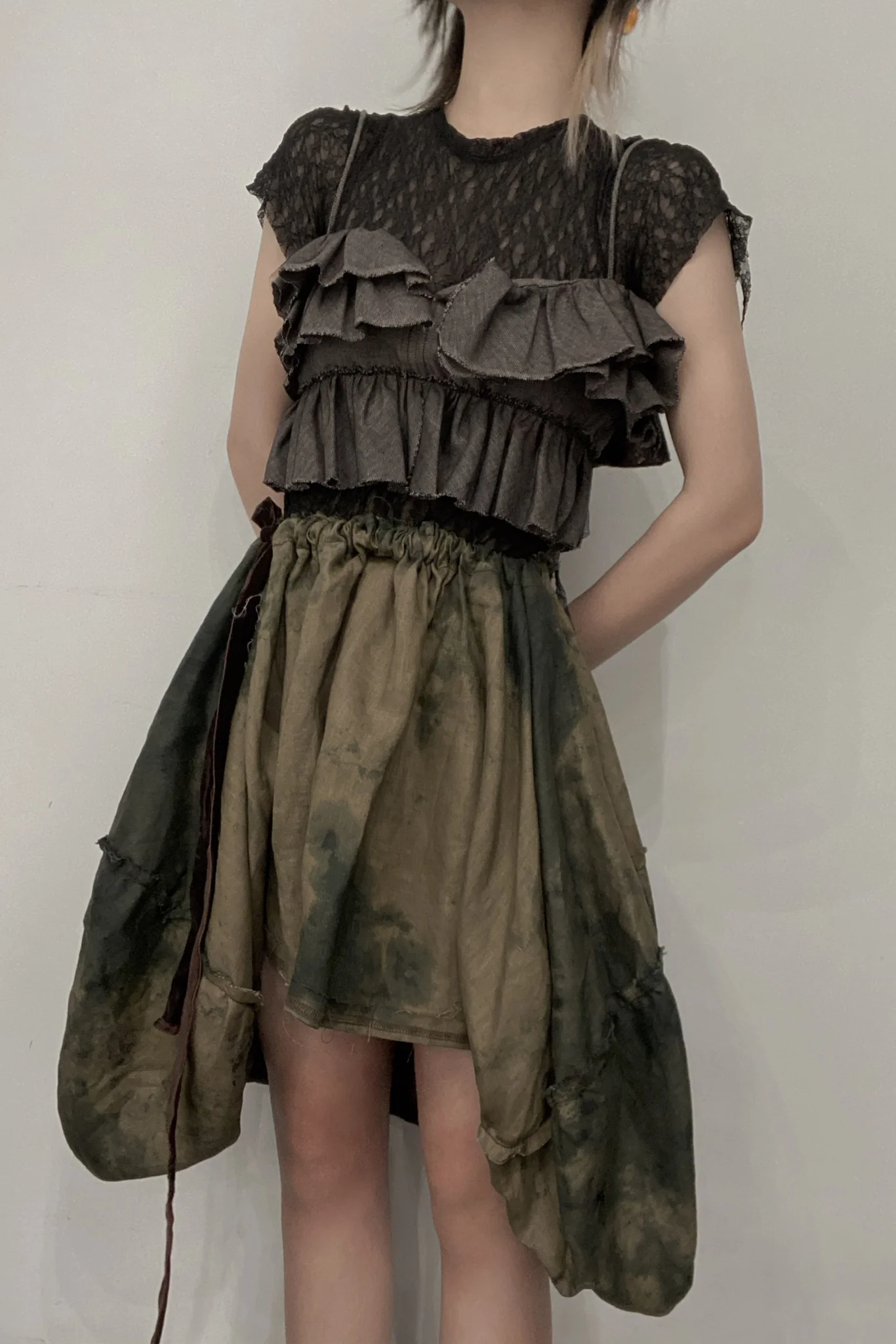 Peng Tai Linen Check Top S21019 - Image 6
