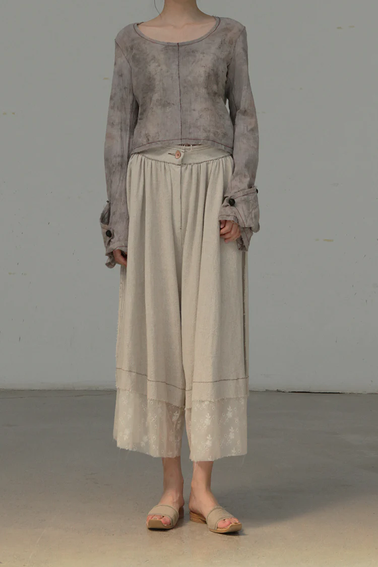 Peng Tai Linen Cropped Pants AW19048 - Image 8