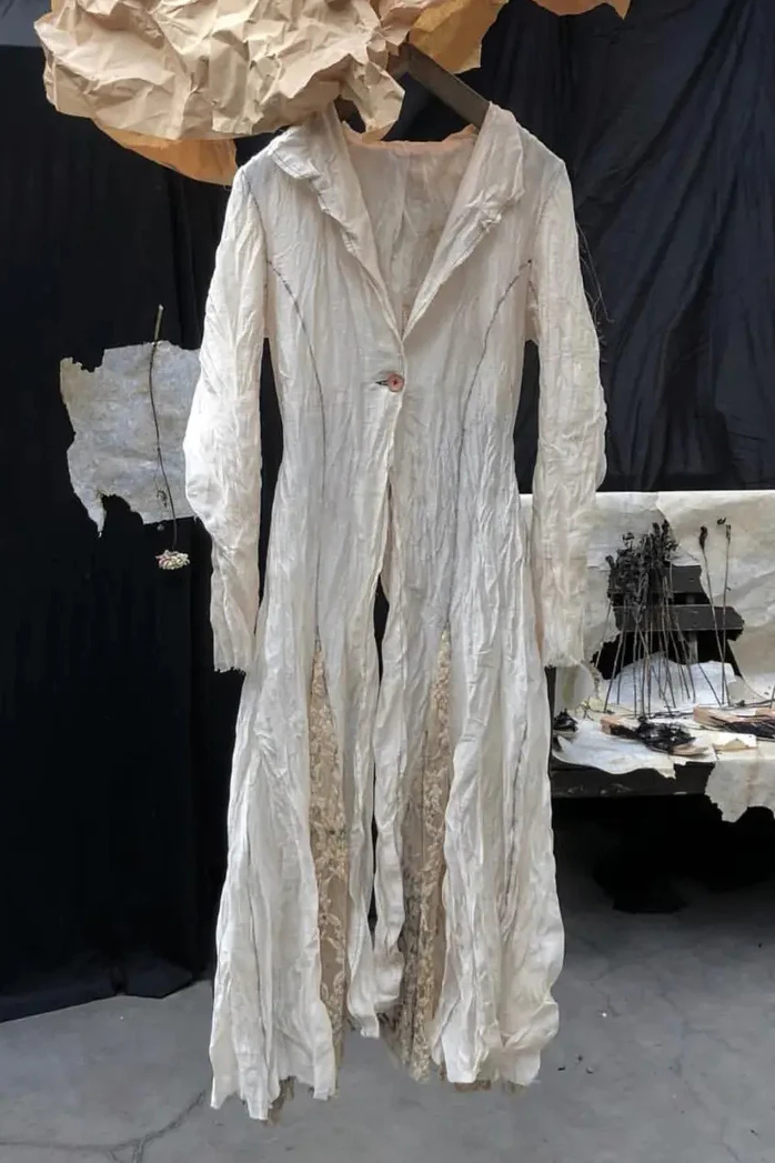 Peng Tai linen jacquard lace coat S19041 - Image 3