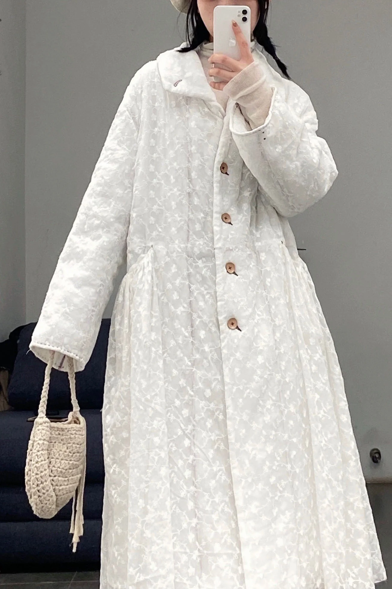 Peng Tai linen muslin coat W20121 - Image 7