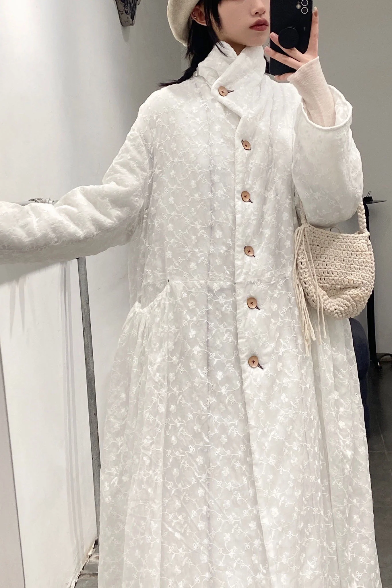 Peng Tai linen muslin coat W20121 - Image 9
