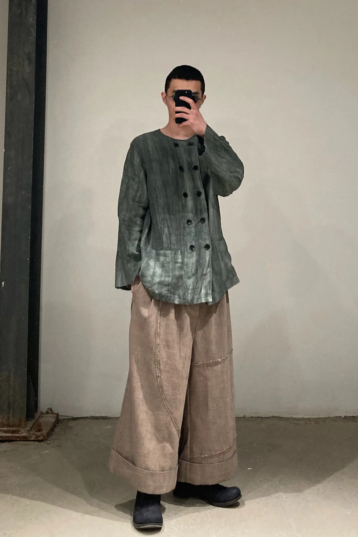 pengtai linen patch work loose pants M21011 - Image 21