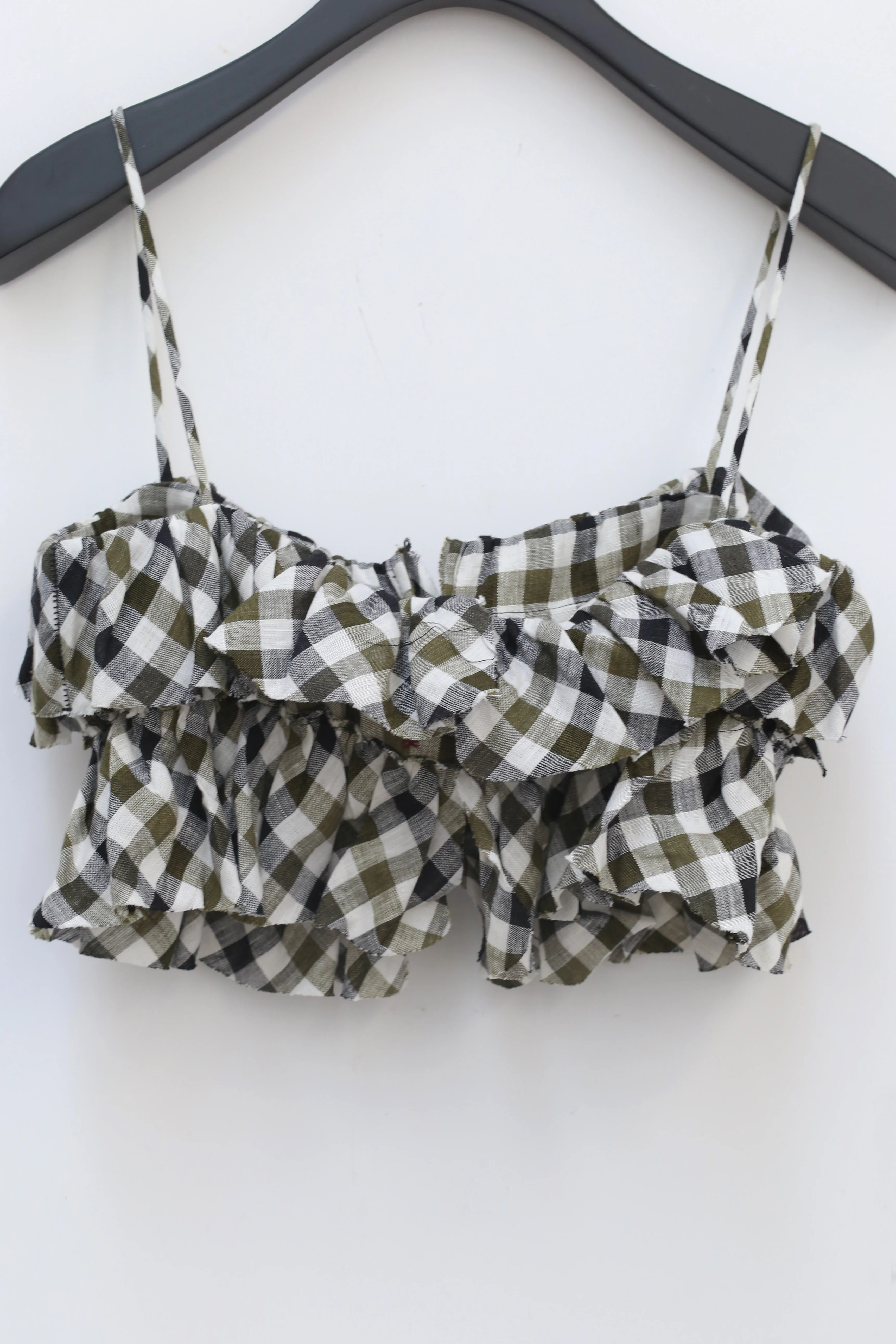 Peng Tai linen plaid top S21017 - Image 10