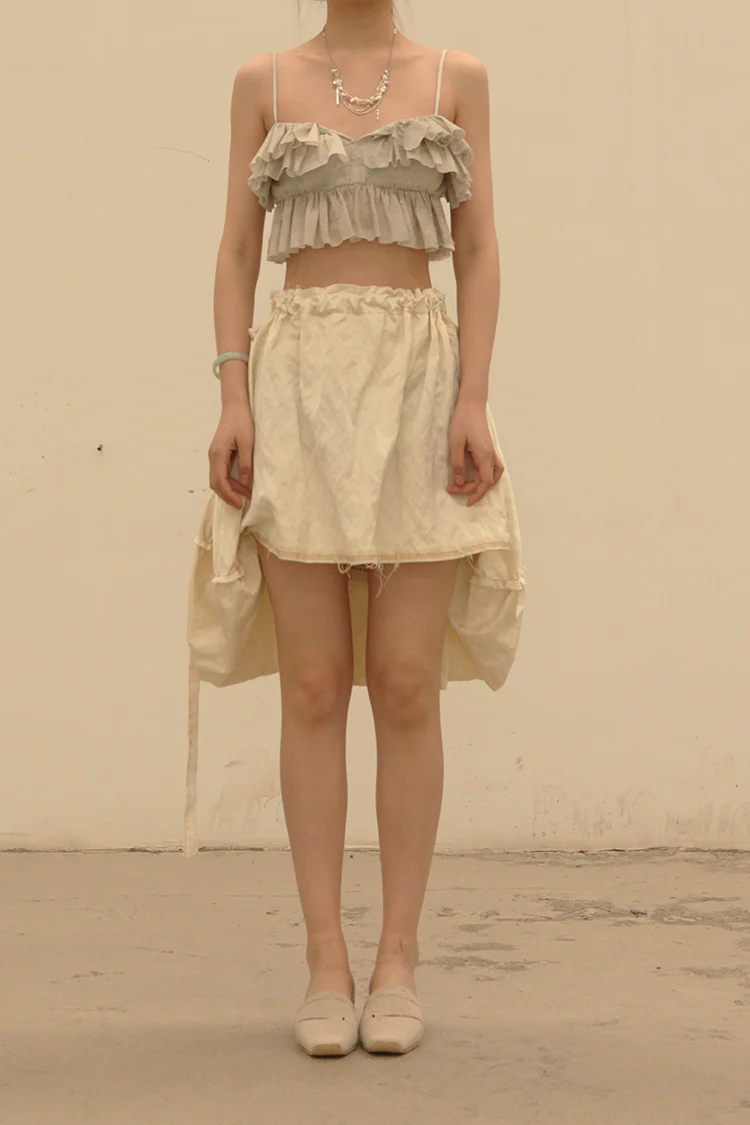 Peng Tai linen skirt S21094 - Image 2