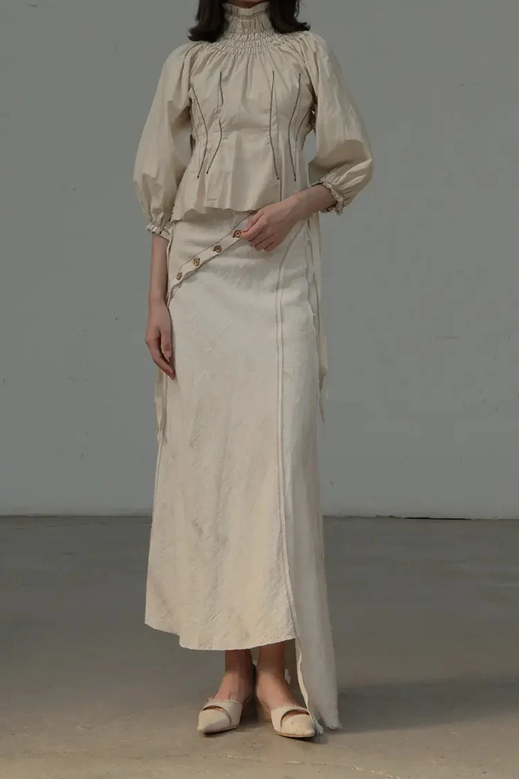 Peng Tai linen top W20127 - Image 2