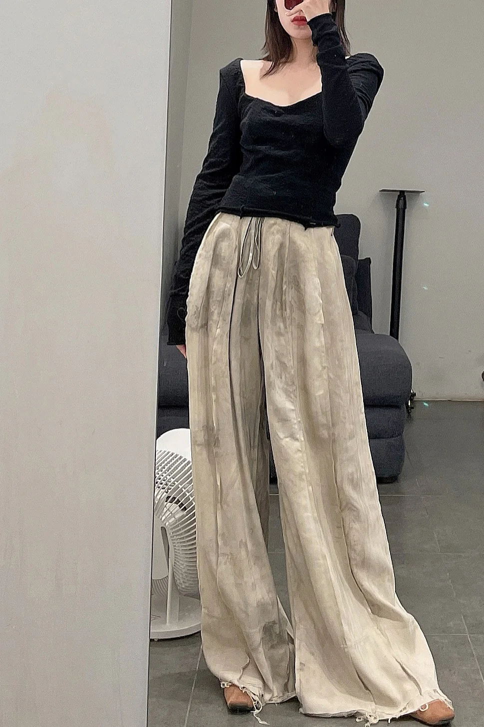 Peng Tai linen wormwood dyed casual pants France PT-W21082-HUARAN flower dyed - Image 22