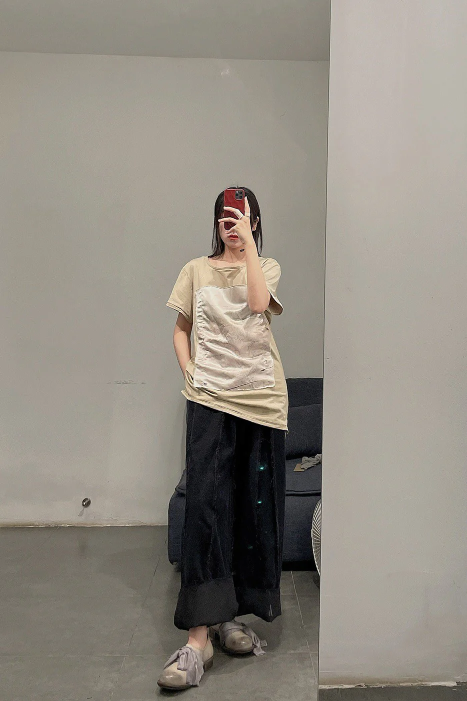 Peng Tai Classic High Waist Loose Casual Pants Collection PT-W20099-HEI Black PPT111 - Image 36