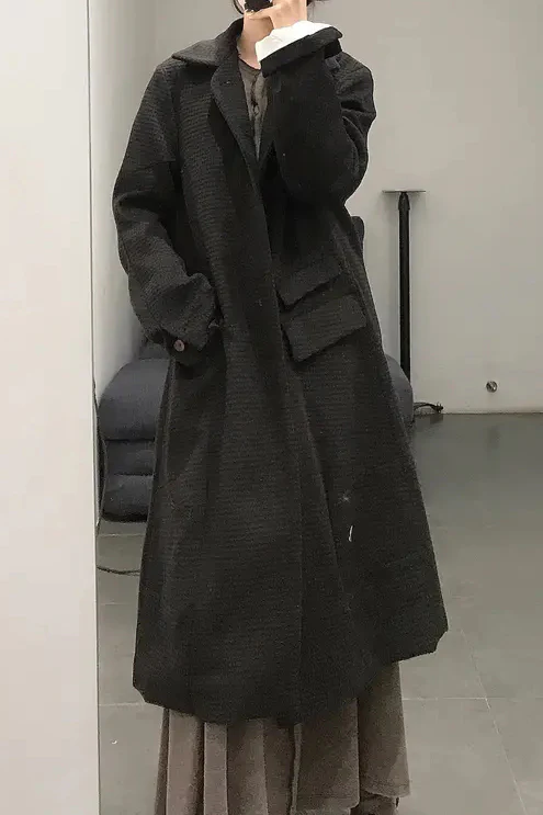 Pengtai M024 wool plaid coat - Image 6