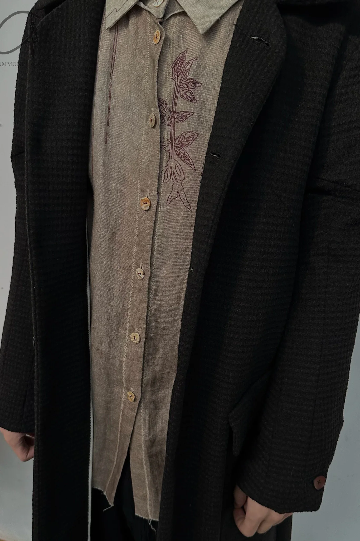 Pengtai M024 wool plaid coat - Image 8