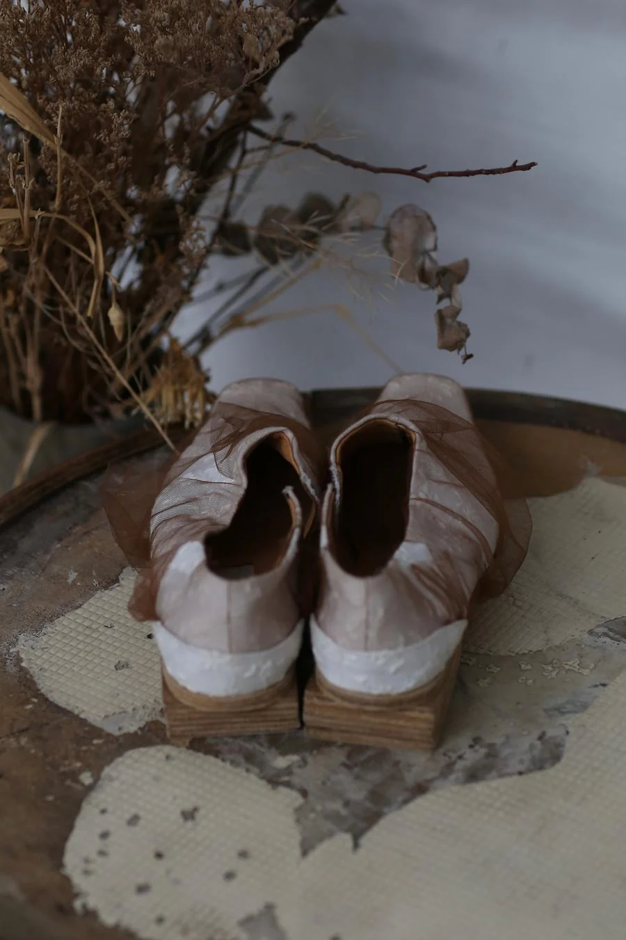 pengtai mesh cotton jacquard leather shoes W20201 - Image 3