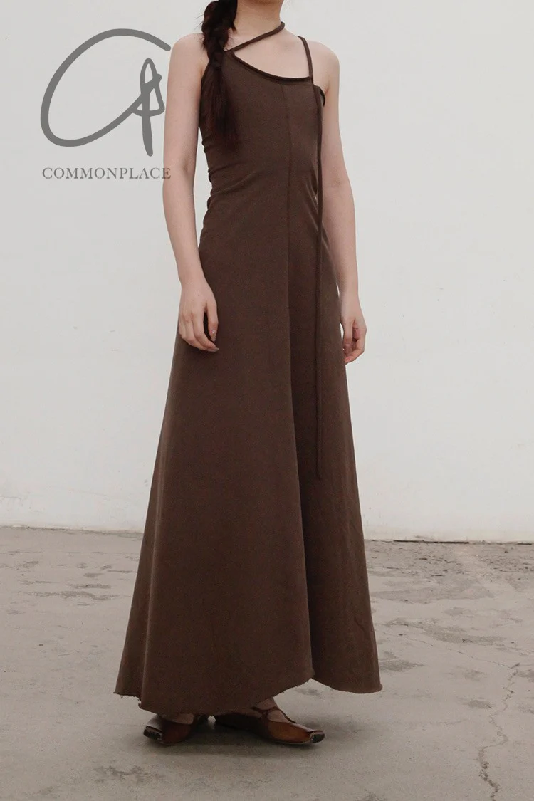 pengtai muslin dress PTS22C01-3 brown (PTS22C01) - Image 3